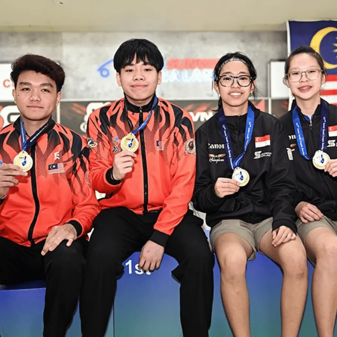 Medalists from the Doubles events at the 22nd Asian Youth Tenpin Bowling Championships in Malaysia.