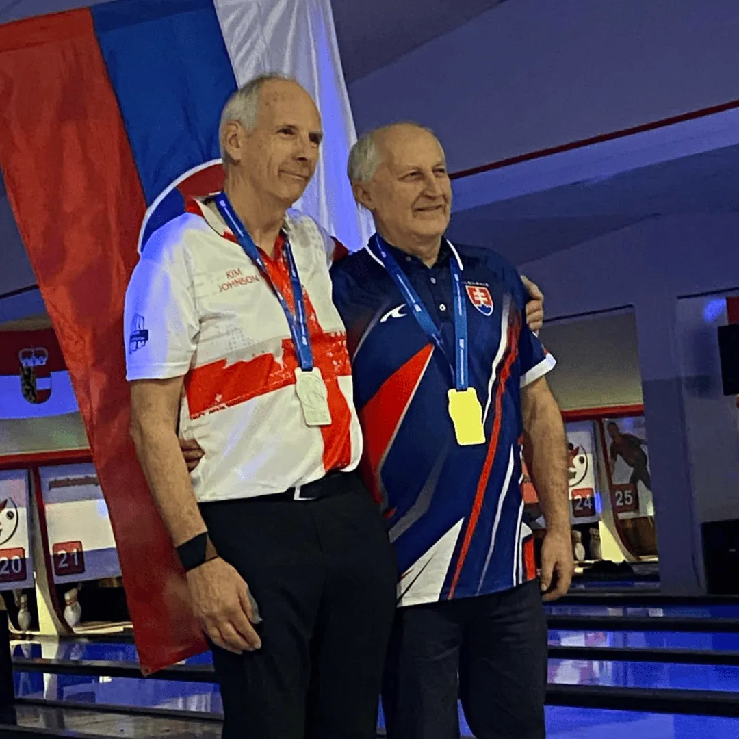 Anton Zoricak celebrates after winning the first gold medal at the Grand Senior Championships 2026 in Vienna