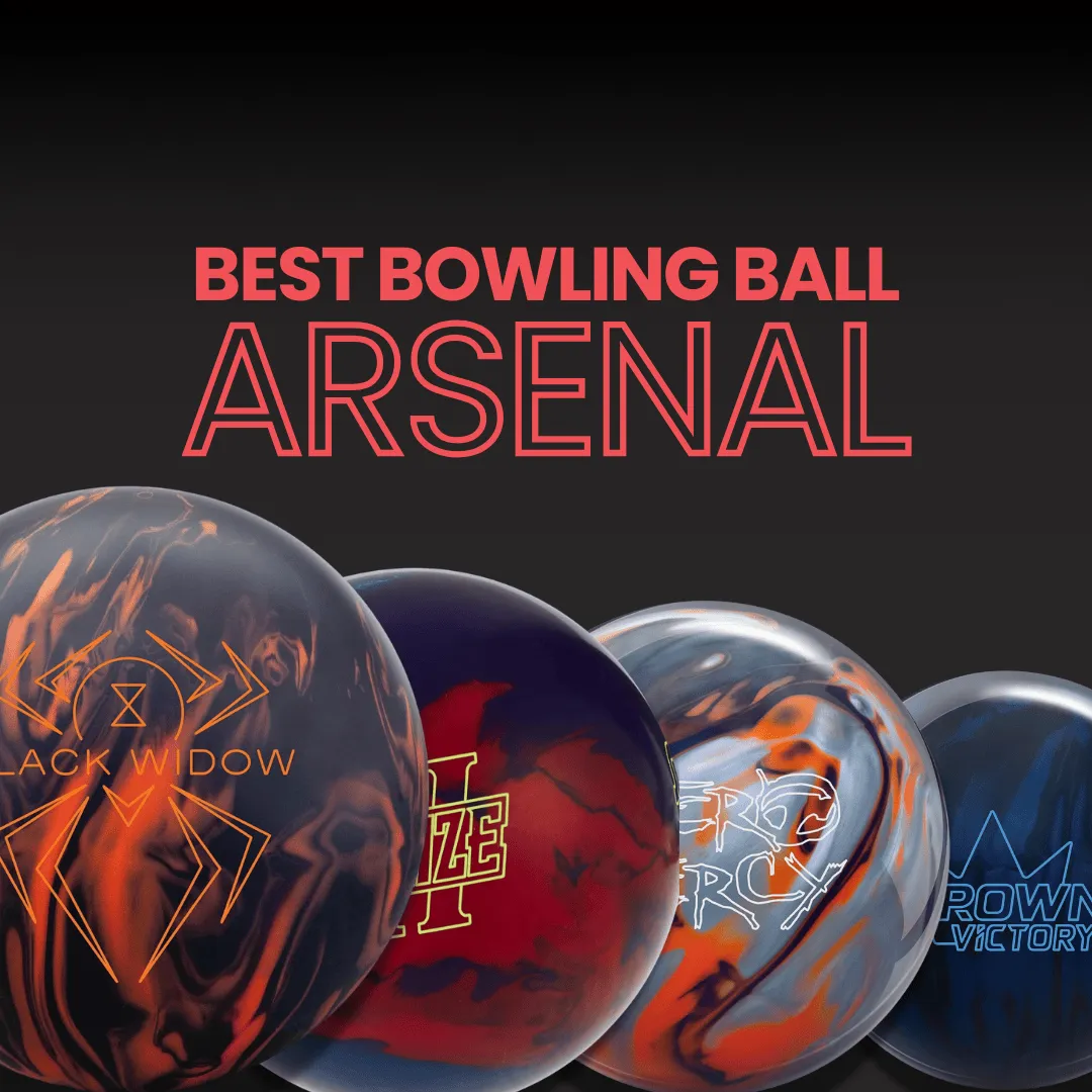 Hammer Black Widow 3.0, Storm Phaze II, Roto Grip RST Hyperdrive Pearl, and Motiv Primal Ghost bowling balls in best bowling ball arsenal
