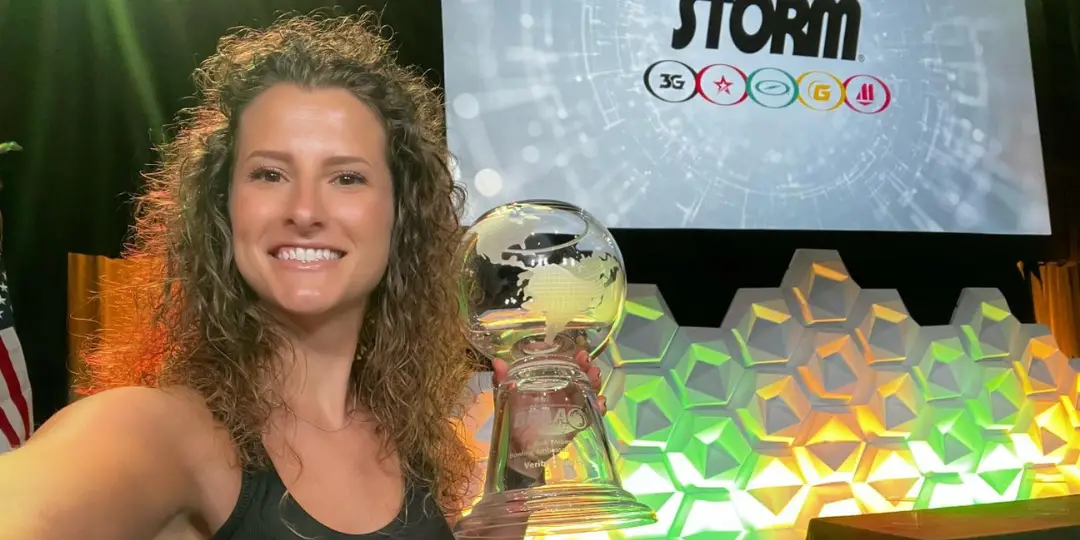 Verity Crawley Honored with the Dick Weber Ambassador Award at Bowl Expo