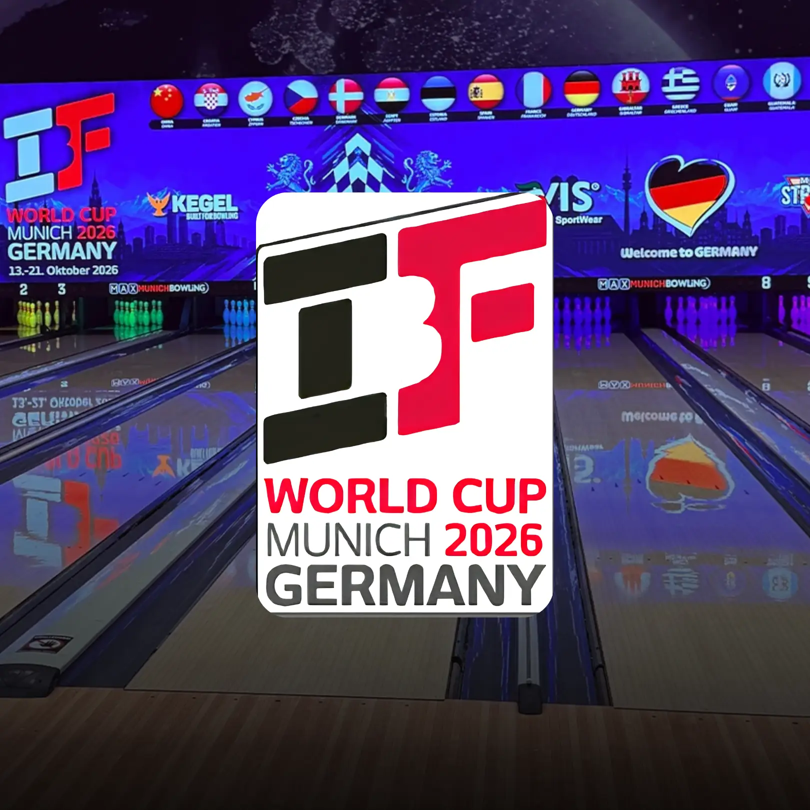 Bowlers competing on the lanes at Max Munich Bowling during the IBF World Cup 2026