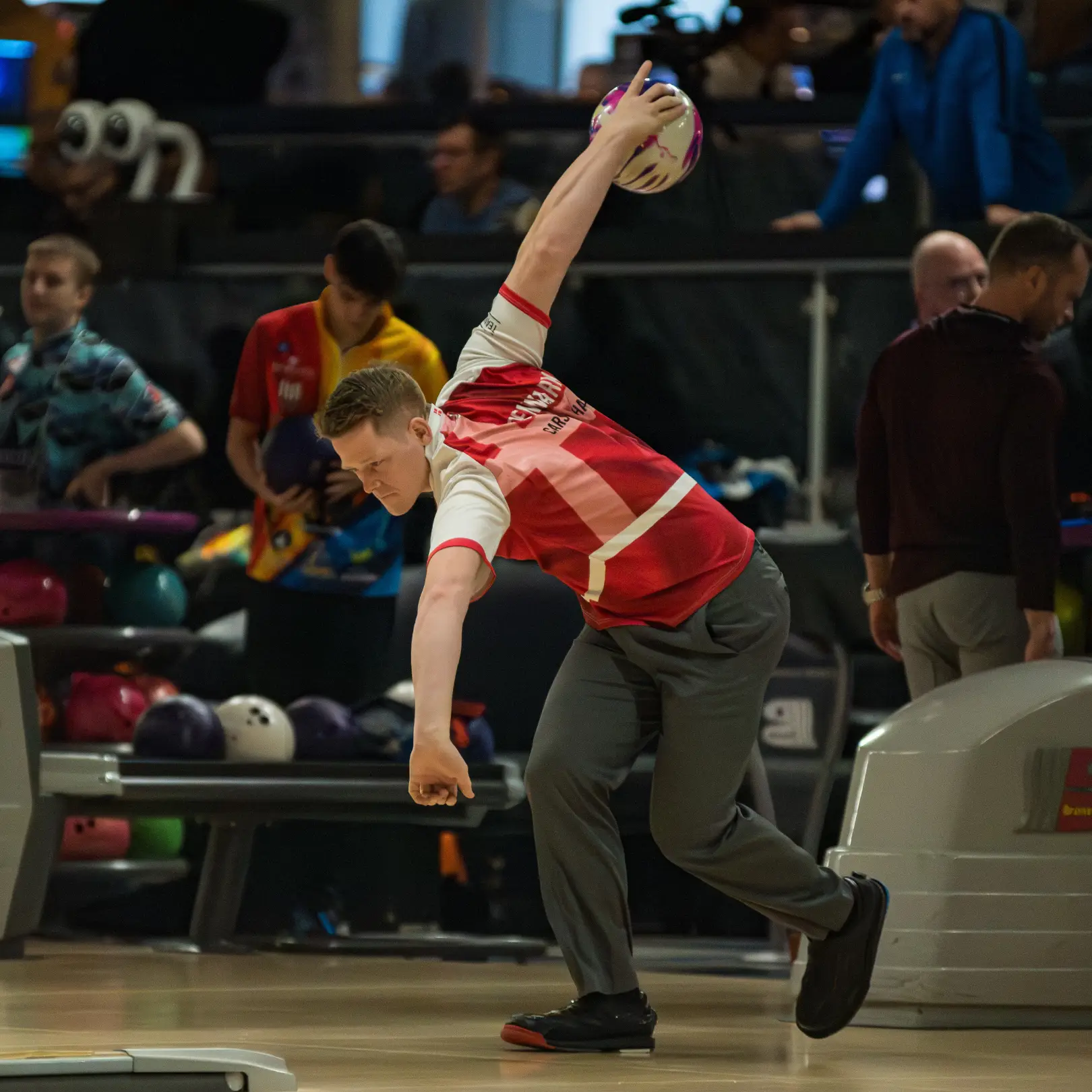 Carsten Hansen of Denmark bowling at the 2026 IBF World Cup in Munich