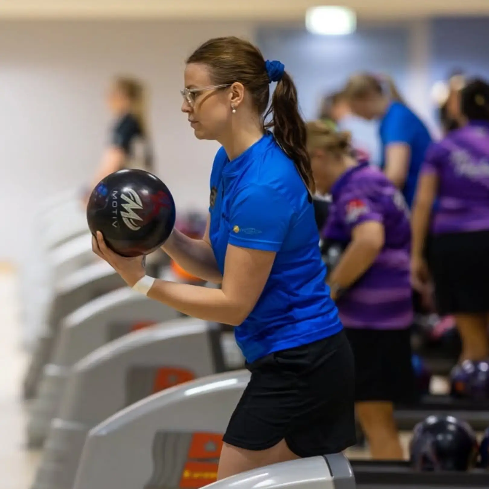 Anna Andersson of Sweden bowling at the 2026 IBF World Cup in Munich