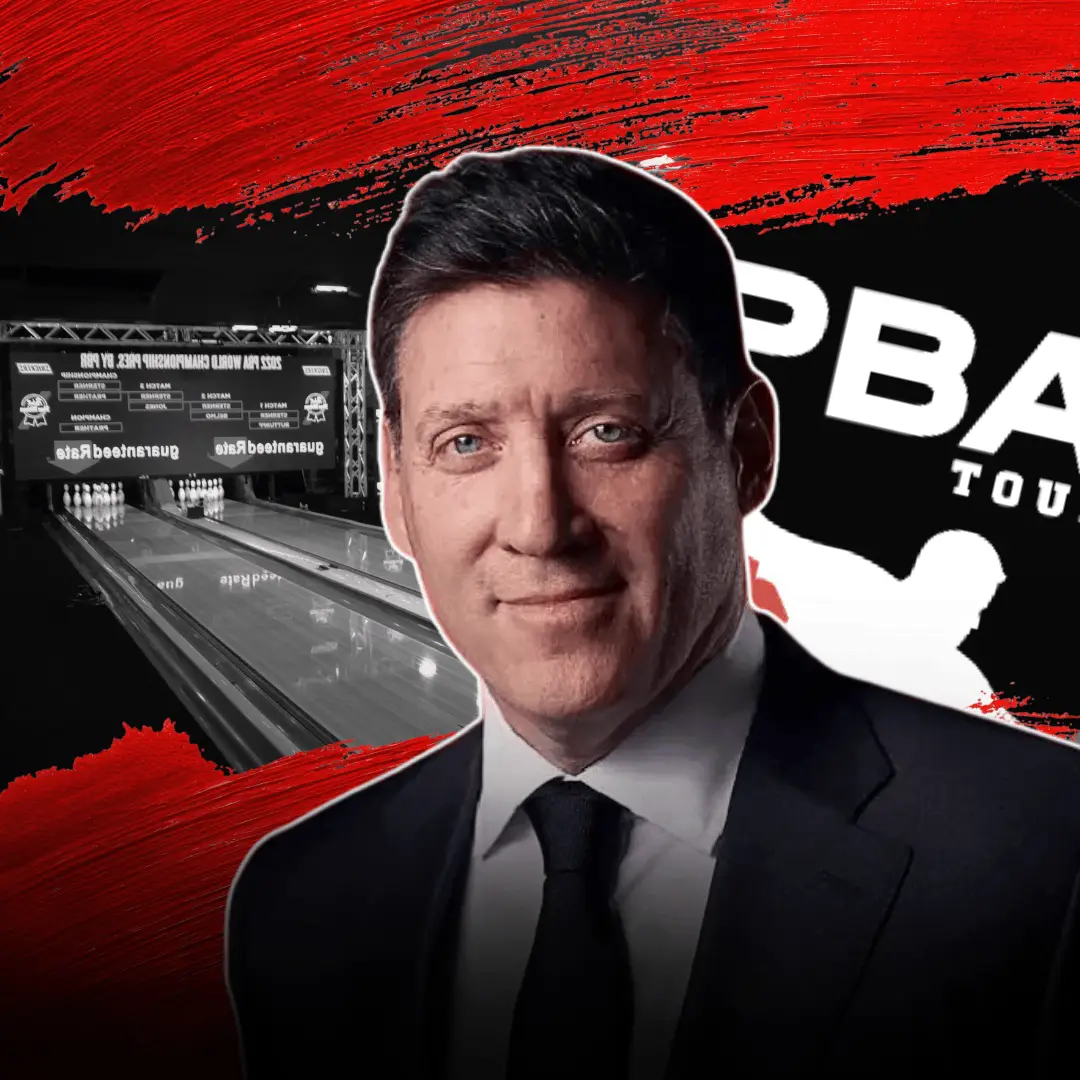 Peter Murray standing in front of PBA branding